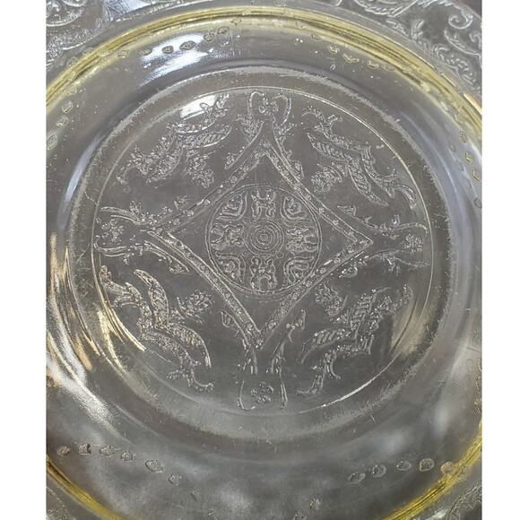 FEDERAL MADRID AMBER YELLOW DEPRESSION GLASS 6" Bread Plate - Picture 3 of 4